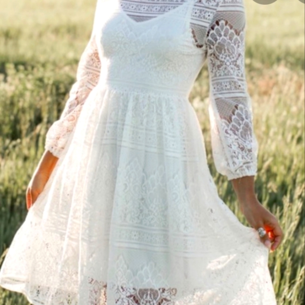 Joyfolie Holly Dress in Cream XL NWT